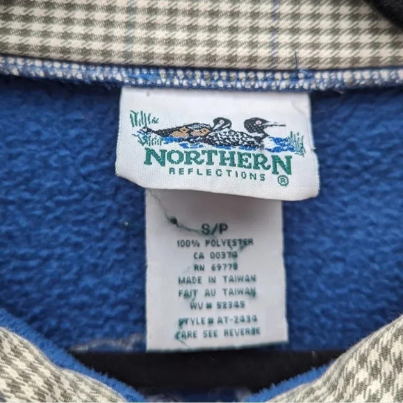 Vintage Northern Reflections Blue Zip Up Cuddle Teddy Bears Woman Small Grandma - Picture 6 of 7